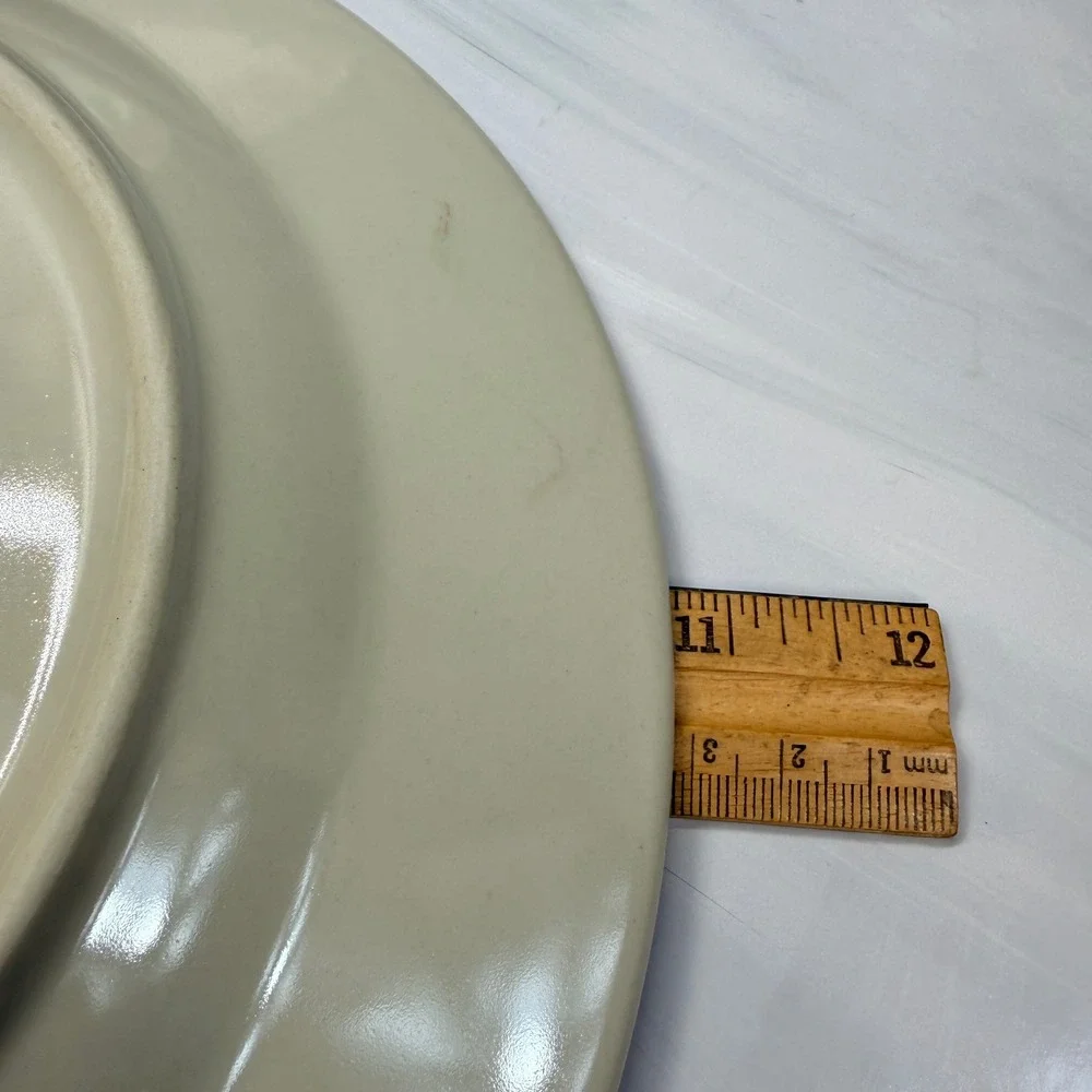 Block Basics Festive Ribbon Christmas Dinner Plates Set of 4 Holly Pine Plates